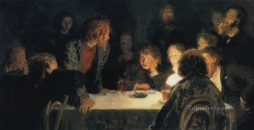 Ilya Repin Painting - the revolutionary meeting 1883 Ilya Repin